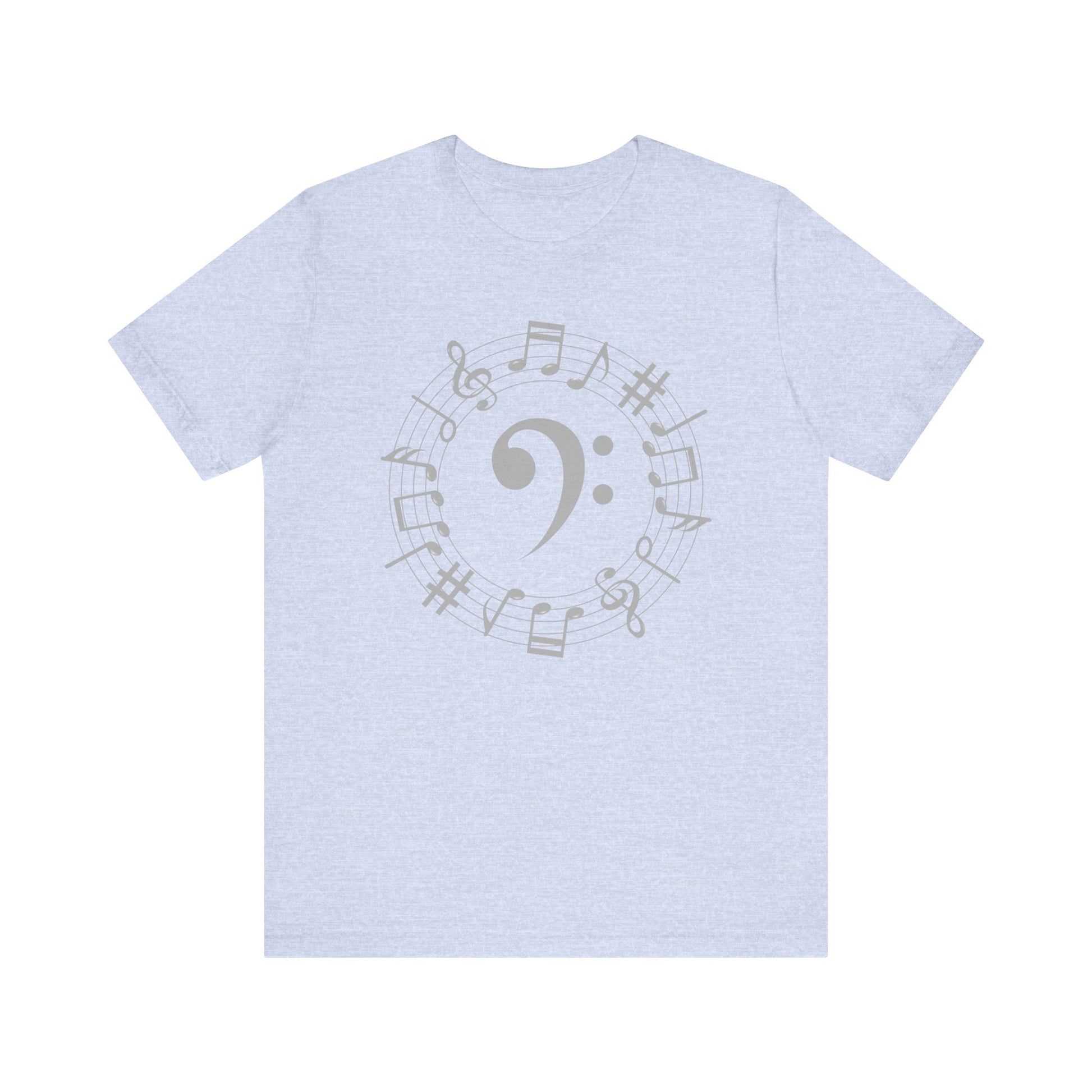 Bass clef musical notes unisex t shirt
