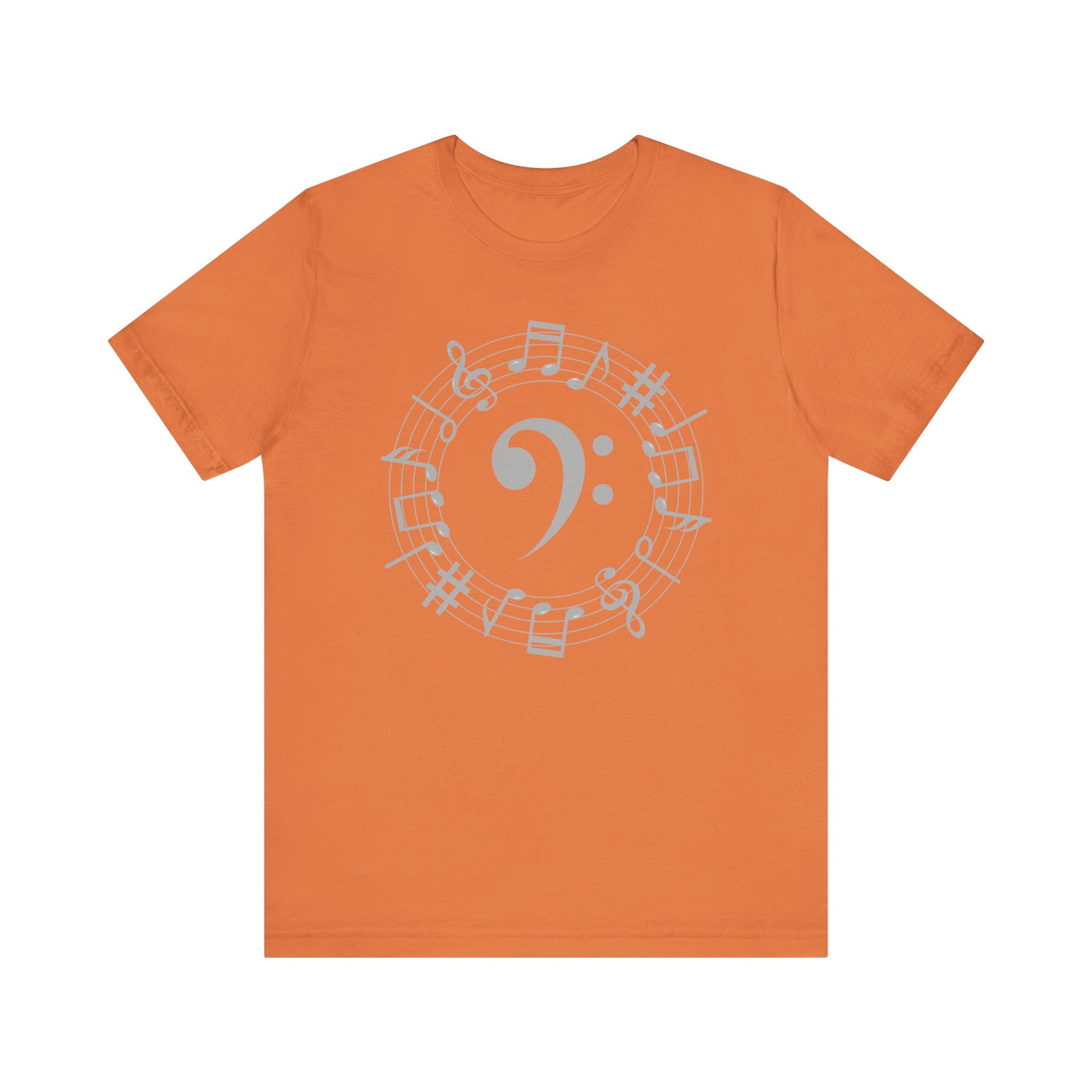 Bass clef musical notes unisex t shirt