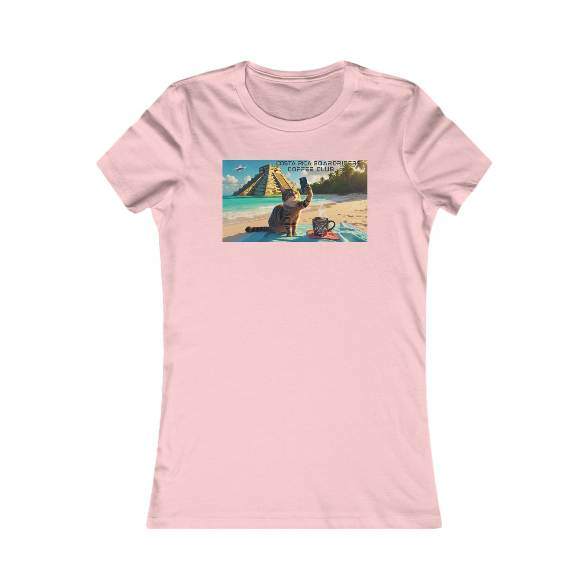 WOMENS CRBR COFFEE CLUB CAT  BEACH SELFIE