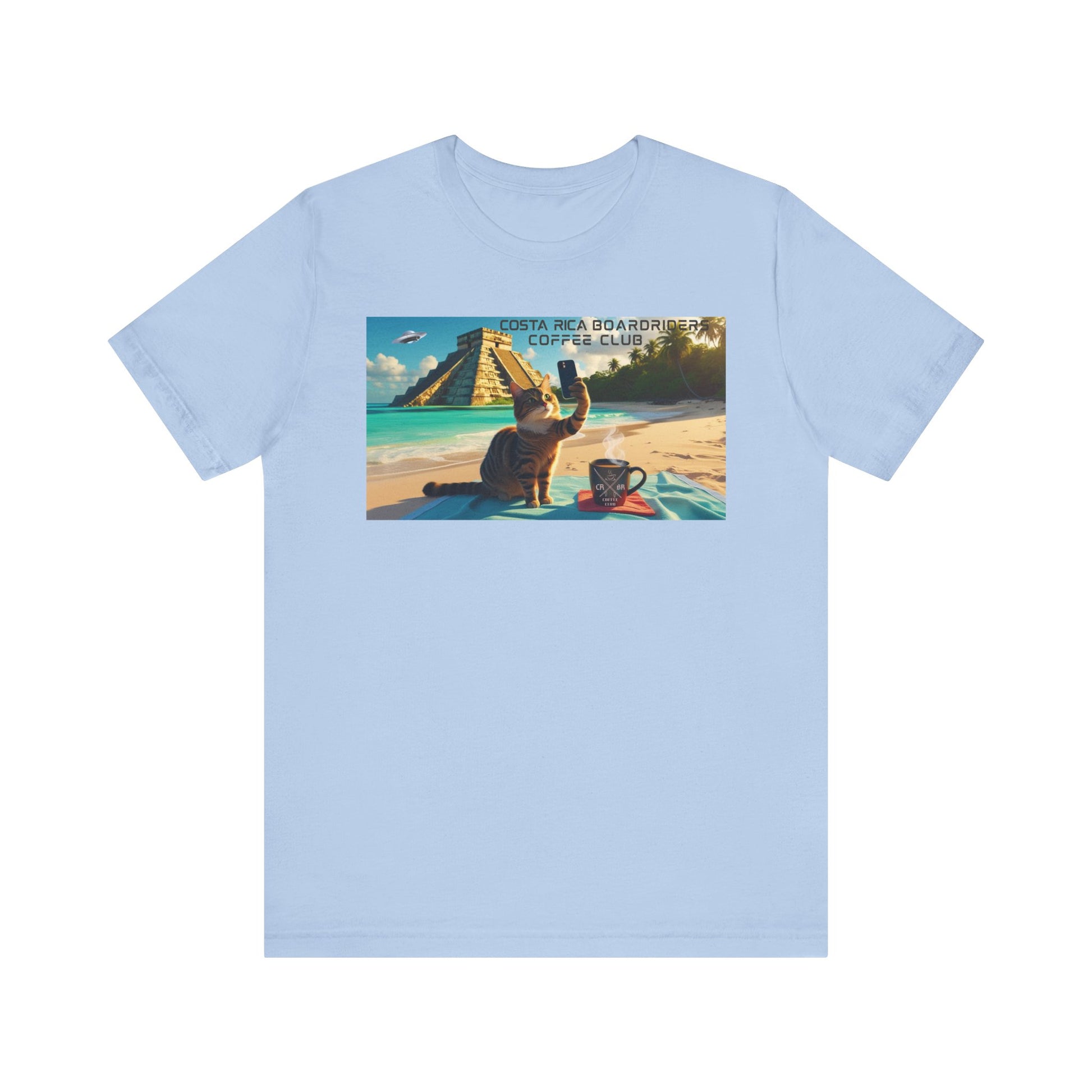 | Costa Rica Boardriders Coffee Club Cat selfie tee