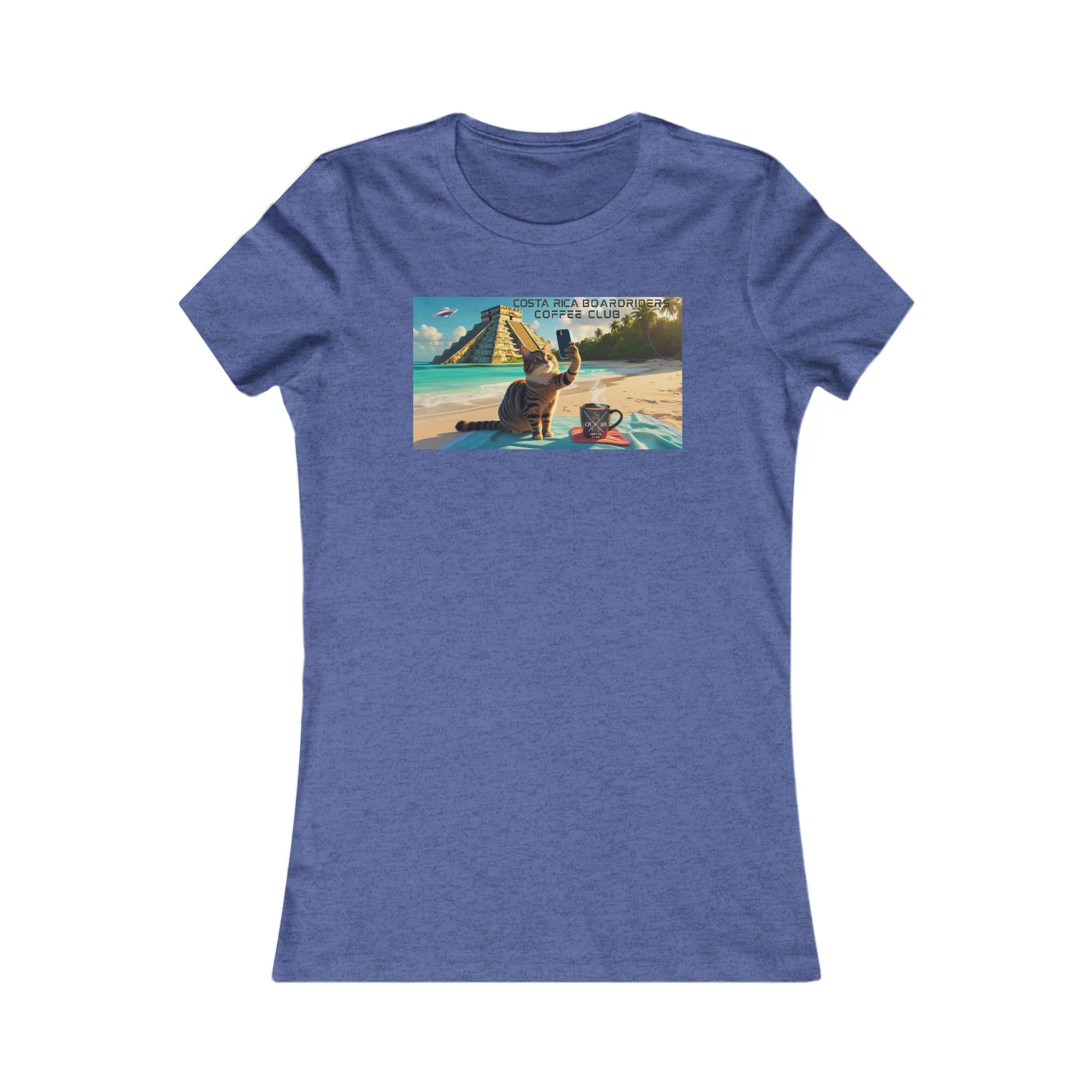 WOMENS CRBR COFFEE CLUB CAT  BEACH SELFIE