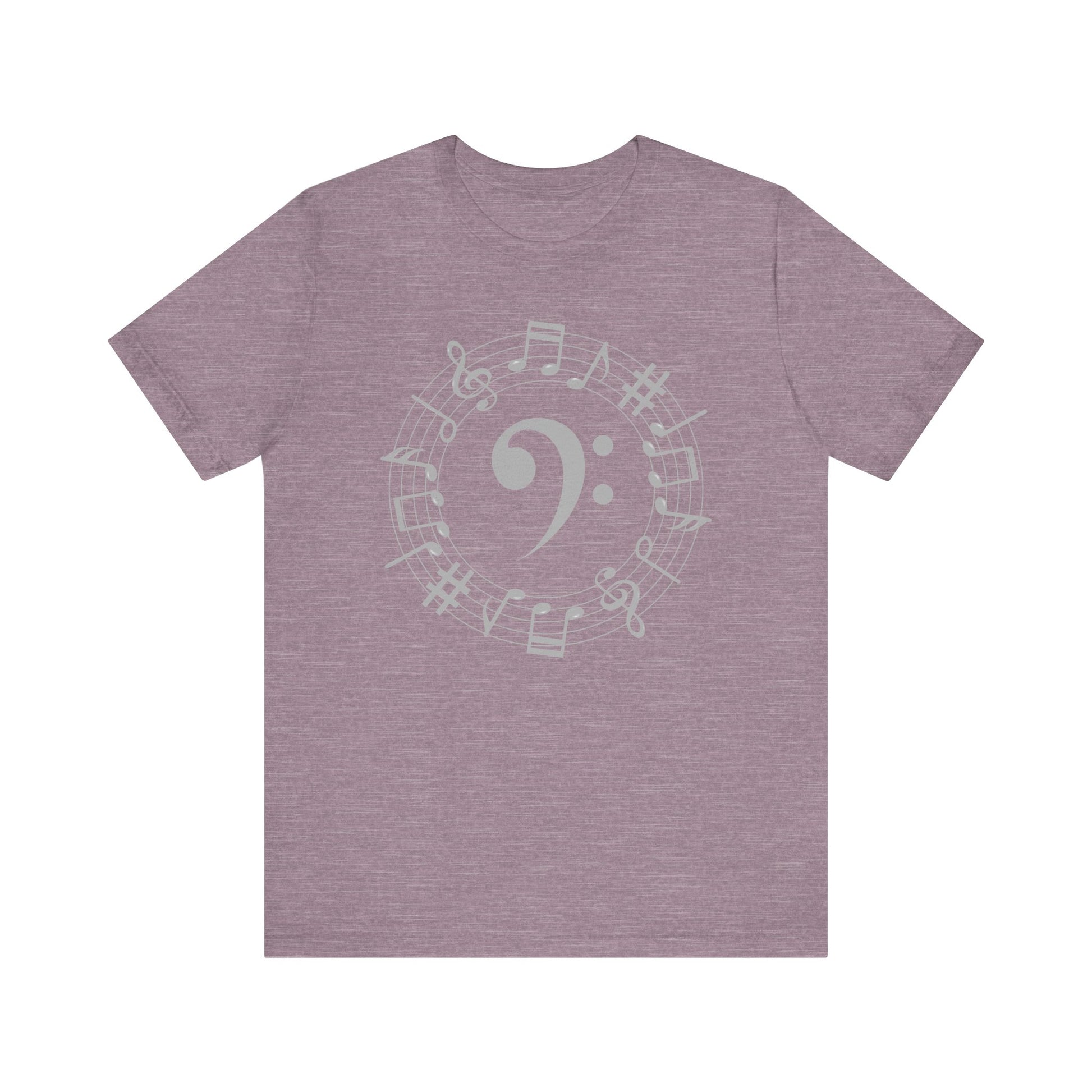 Bass clef musical notes unisex t shirt