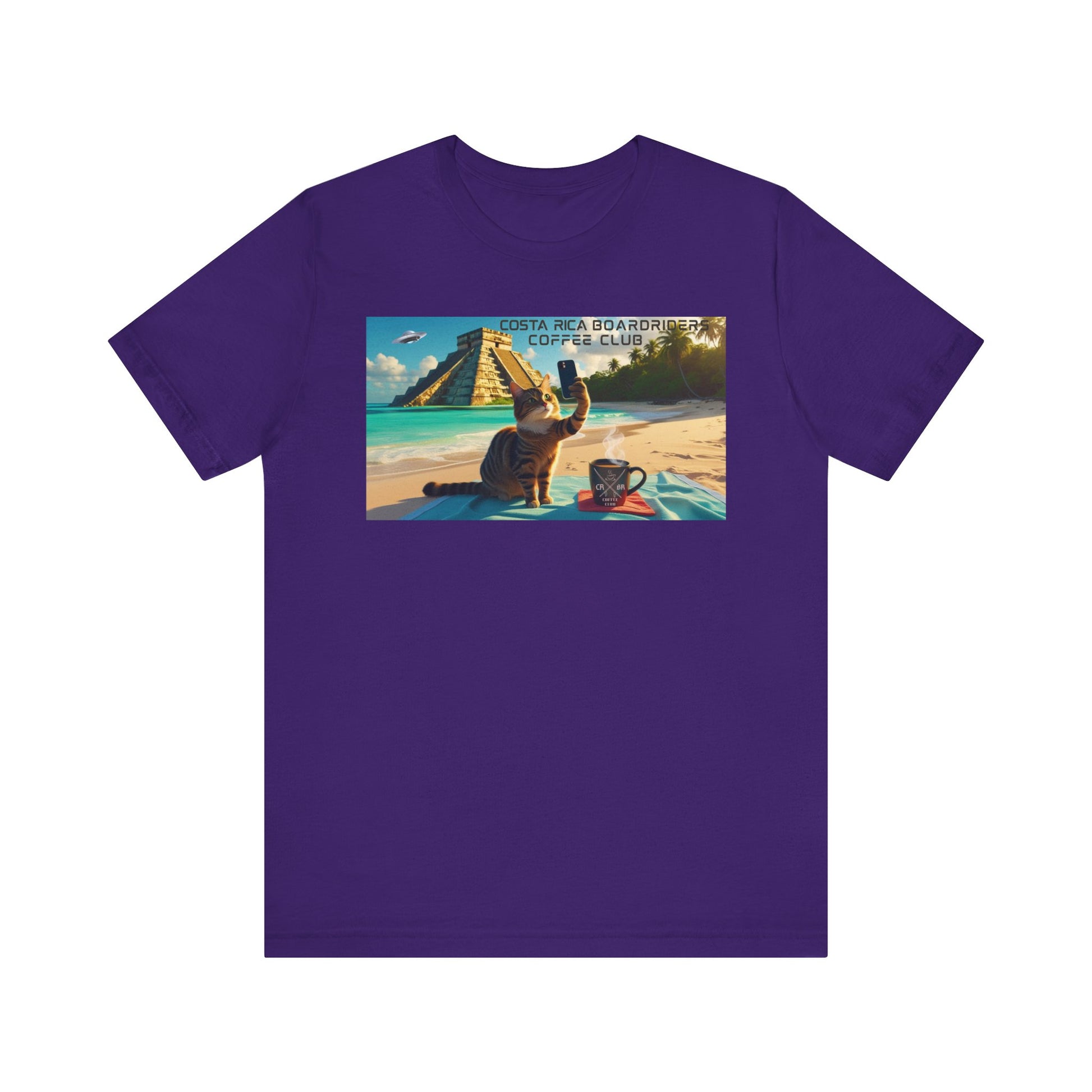 | Costa Rica Boardriders Coffee Club Cat selfie tee