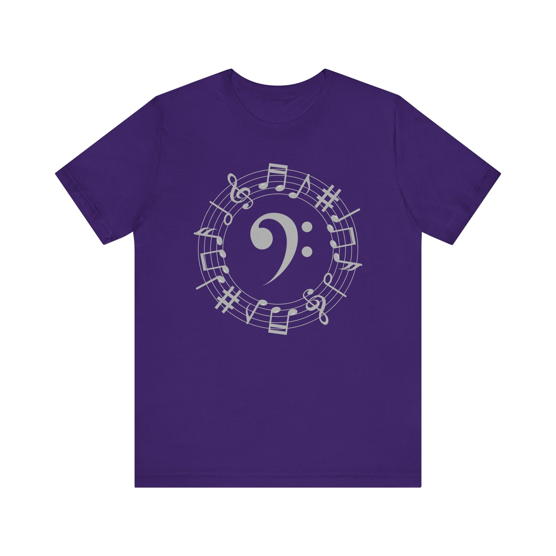 Bass clef musical notes unisex t shirt