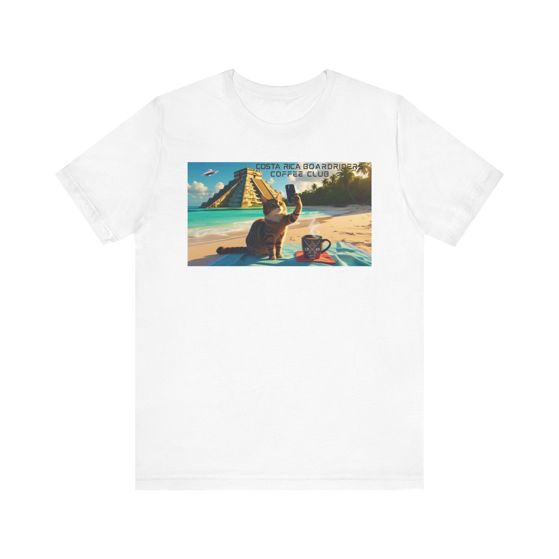 | Costa Rica Boardriders Coffee Club Cat selfie tee