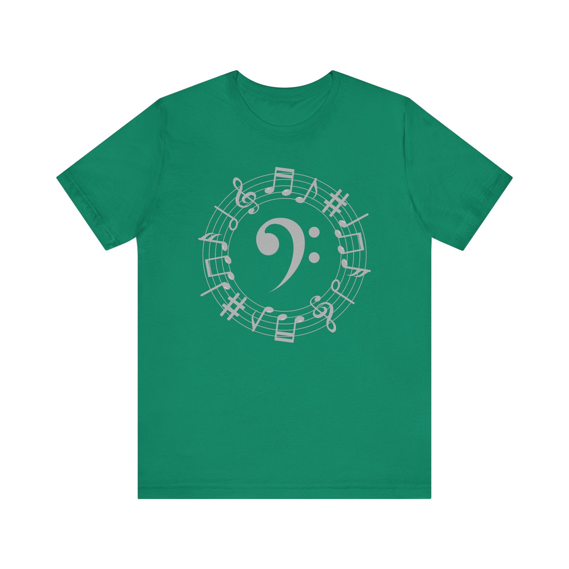Bass clef musical notes unisex t shirt