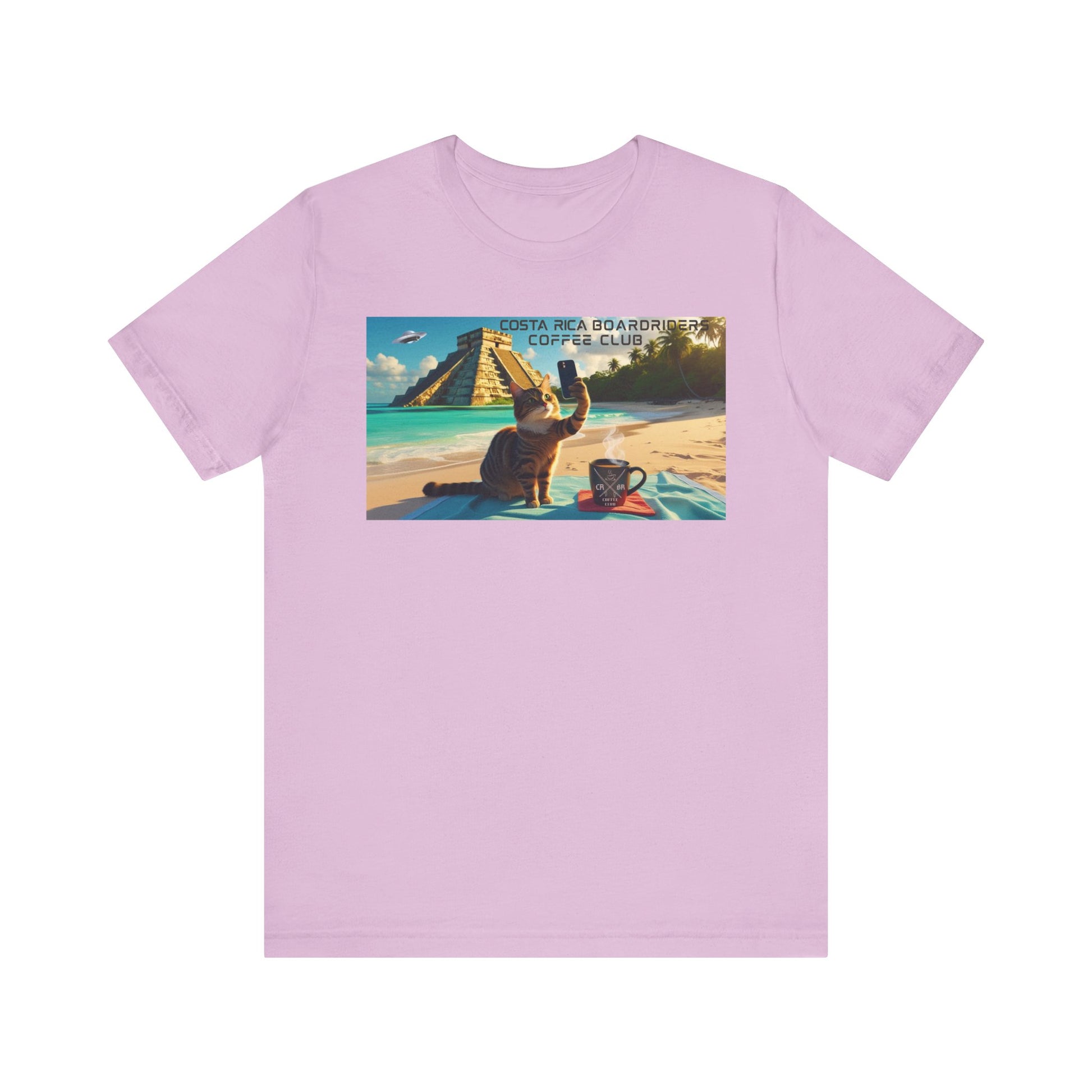 | Costa Rica Boardriders Coffee Club Cat selfie tee