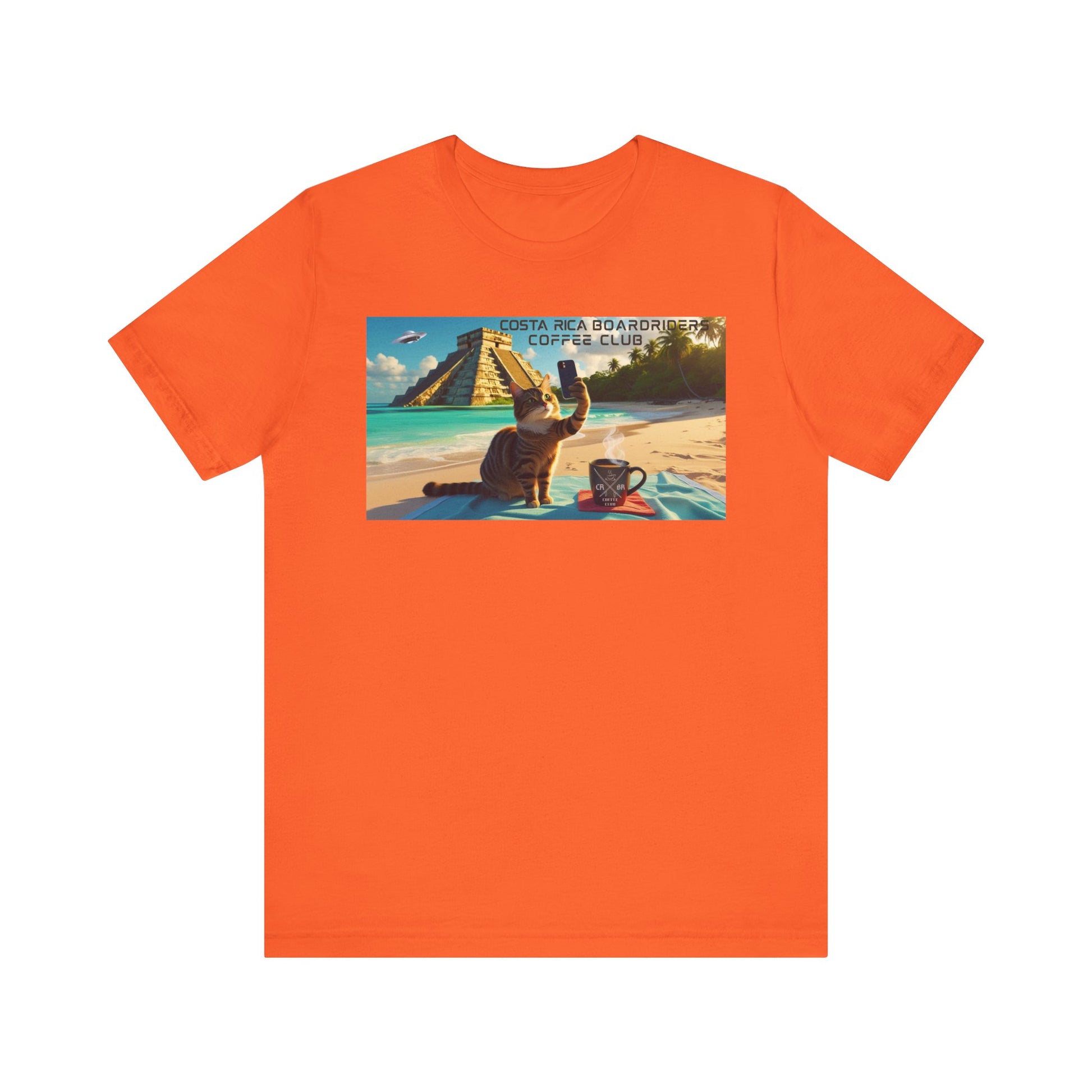| Costa Rica Boardriders Coffee Club Cat selfie tee